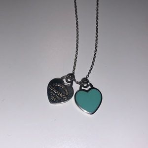Tiffany Mini Double Heart Tag Pendant